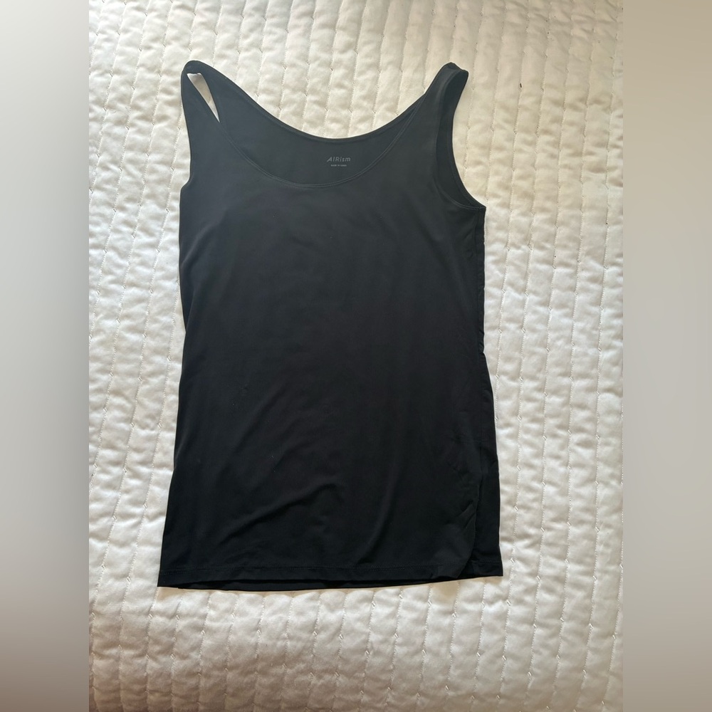 Uniqlo Airism Black Summer Scoop Neck Tank Top